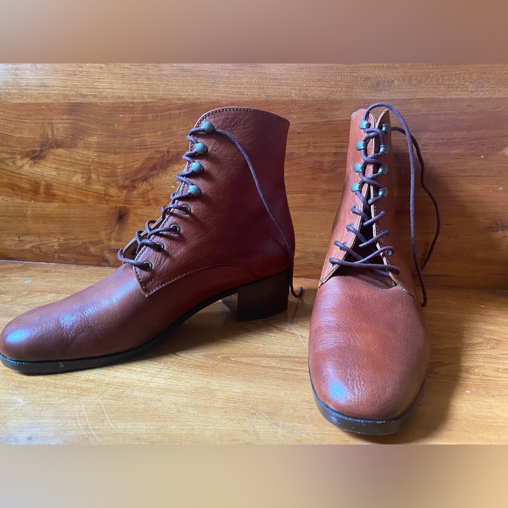 Christy Dawn Paddock Boot Size 9 NWOB Brown Cognac